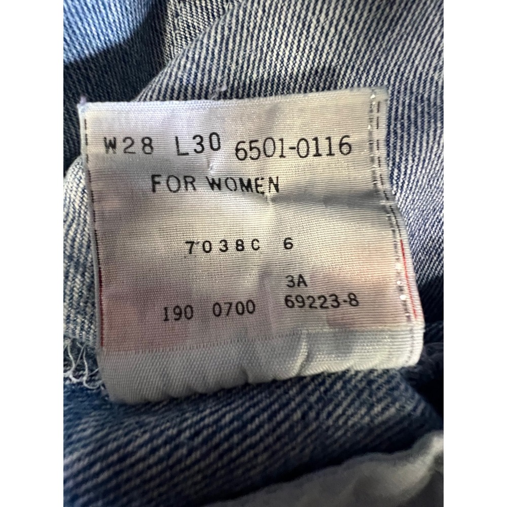 Vintage Levis 501 Women High Rise Straight Leg Blue Denim Jeans W28 L30 Mexico - Picture 3 of 9